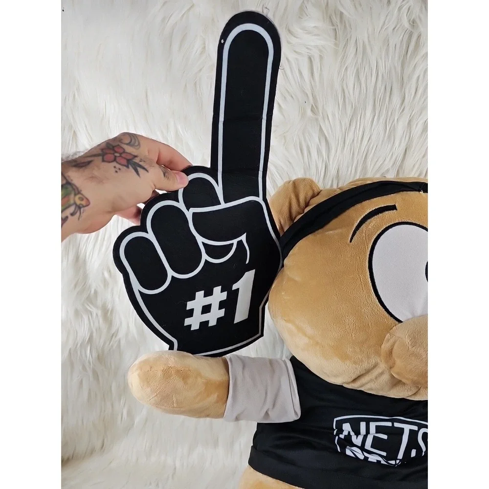 Jumbo Huge 36in Brooklyn Nets NBA Store Bear Stuffed Animal Plush Tag Attached